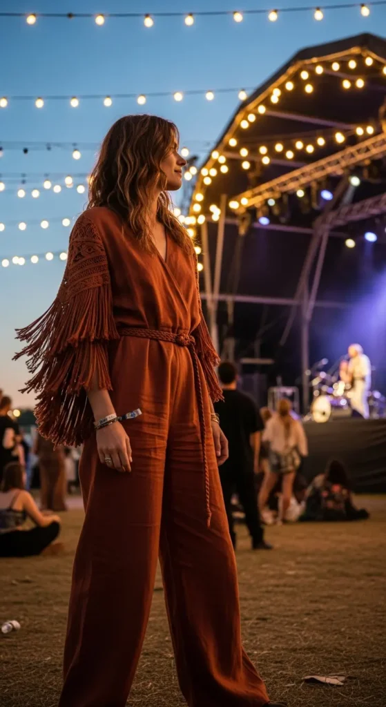 Fringe festival fashion jumpsuit