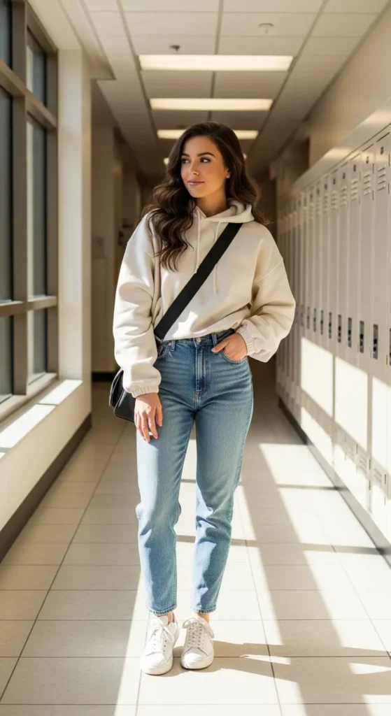 Hoodie winter school outfit