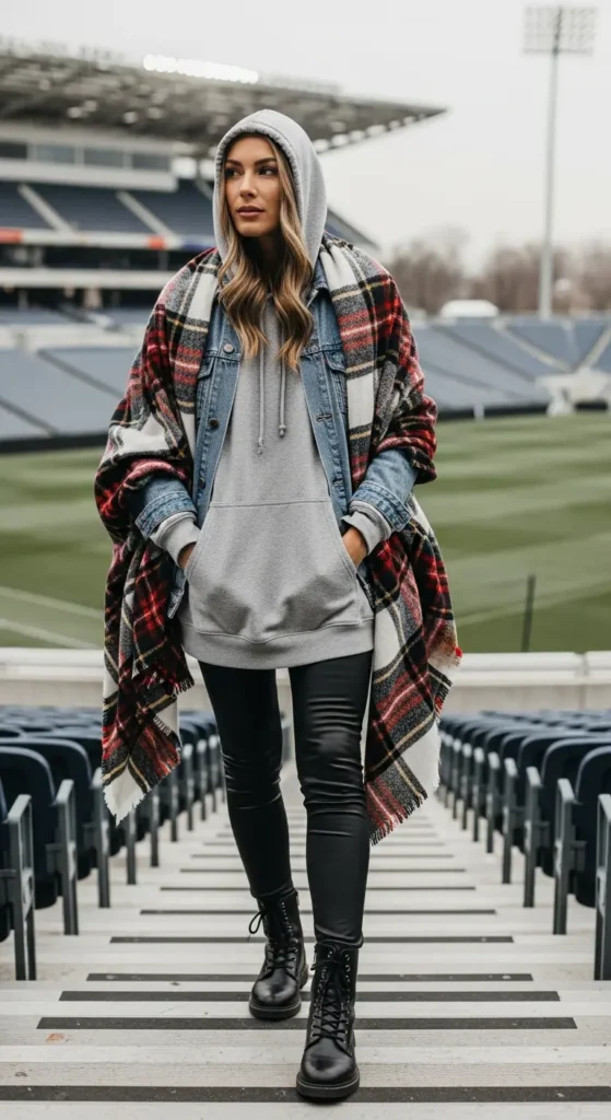 Layered hoodie gameday outfit