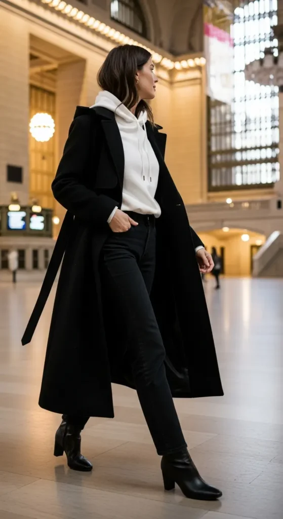 Longline hooded trench