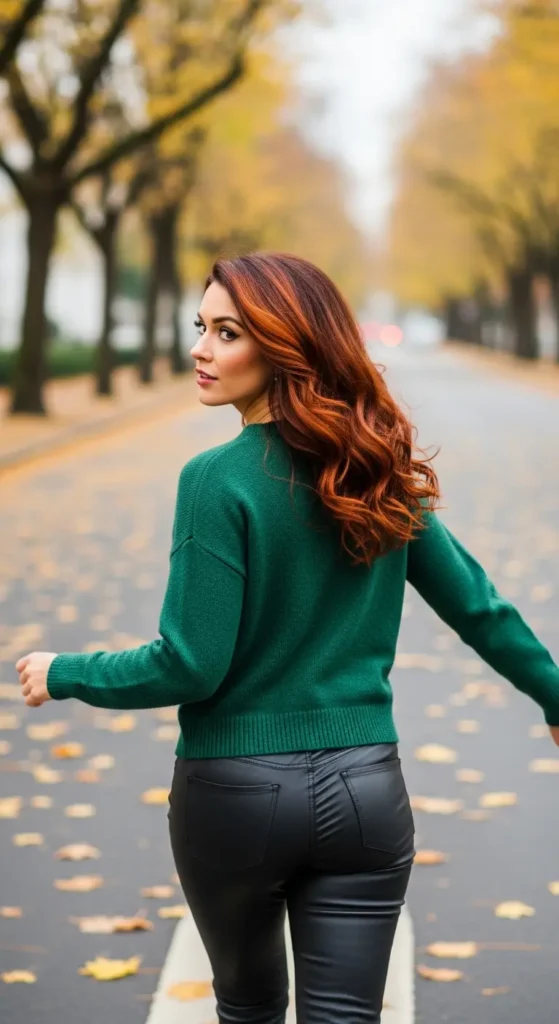 Maple brown copper hair