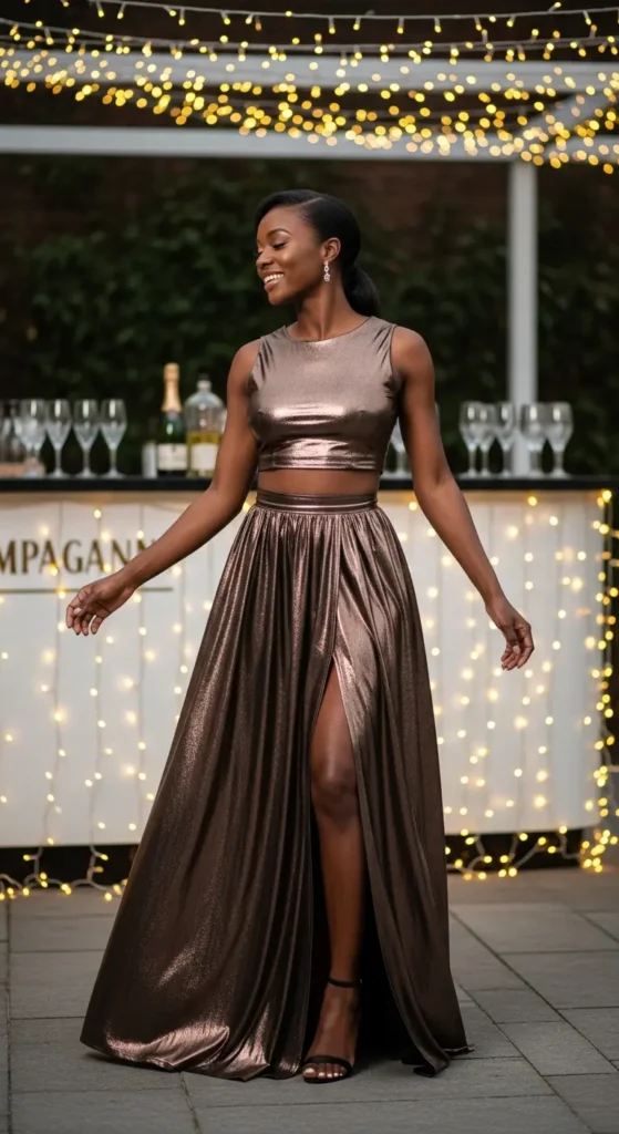 Metallic two-piece NYE