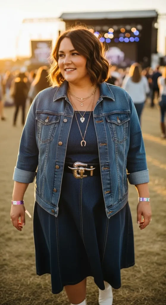 Midsize denim outfit inspiration
