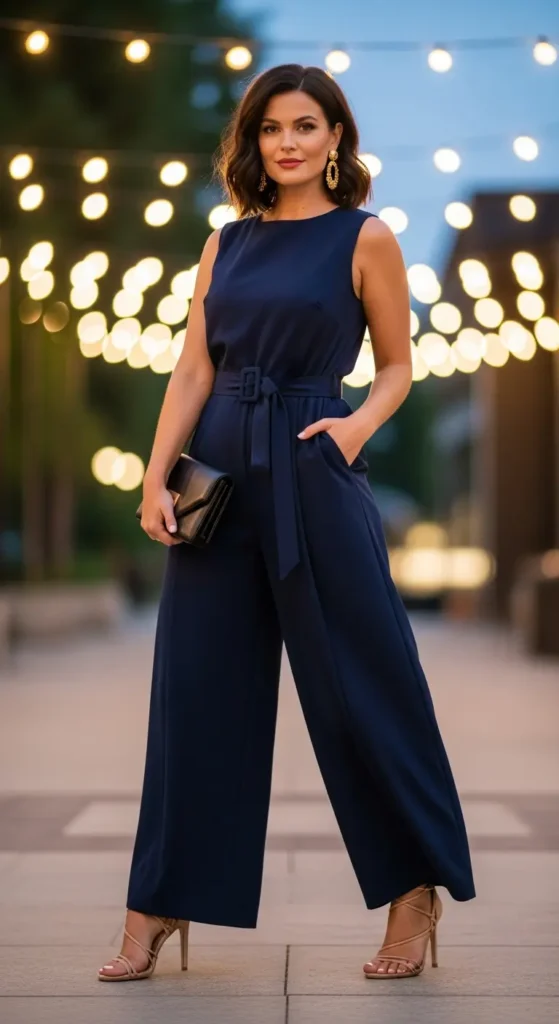 Midsize jumpsuit outfit idea