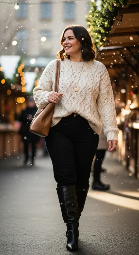 Midsize sweater winter outfit