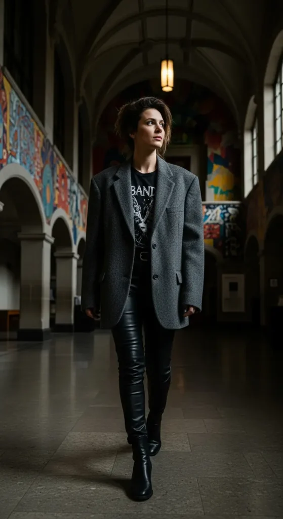 Oversized blazer school outfit