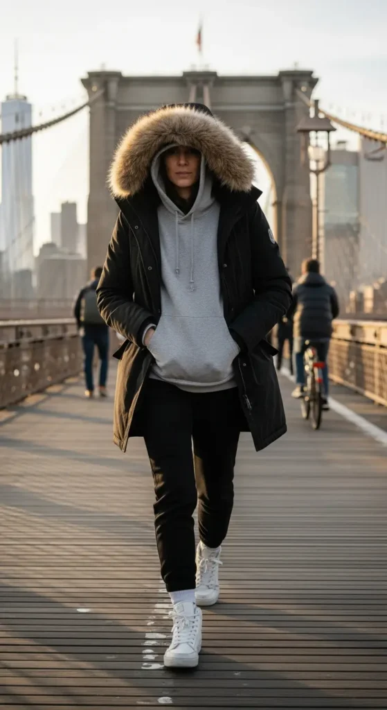 Parka outfit NYC winter