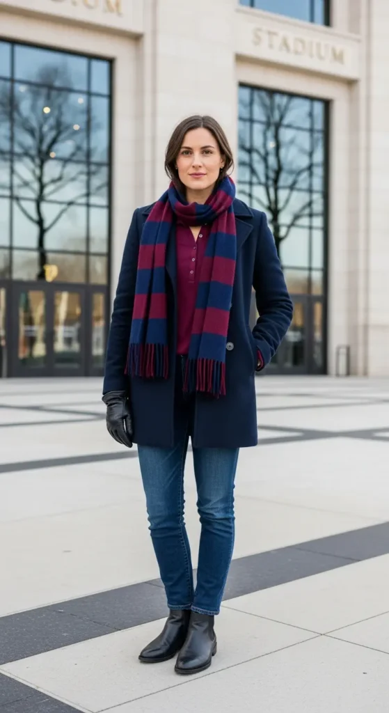 Preppy gameday winter style