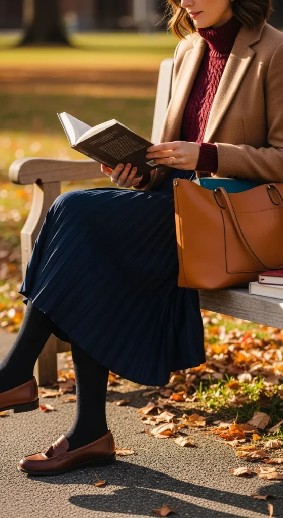 Preppy winter school outfit