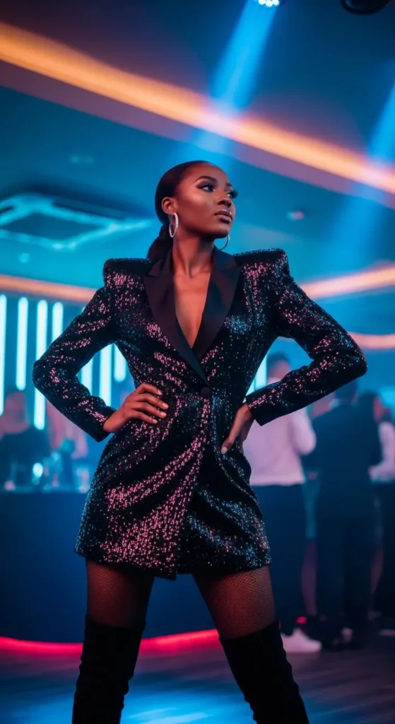 Sequin blazer NYE look