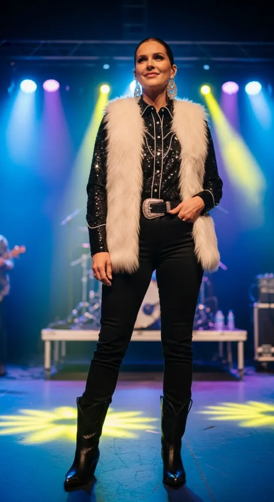 Sequin western shirt winter concert