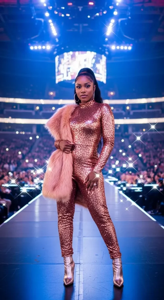 Sparkly sequin concert outfit