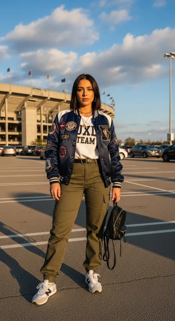 Sporty winter gameday outfit