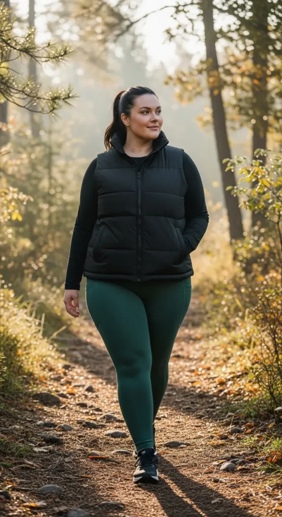 Sporty yoga pants outfit curvy