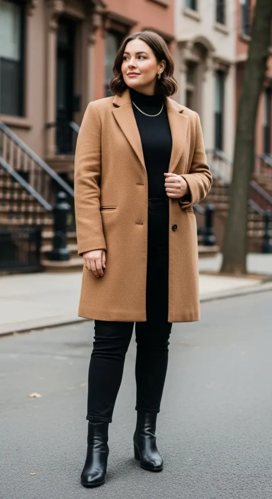 Statement coat midsize fashion
