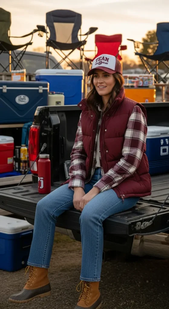 Vest gameday outfit inspiration