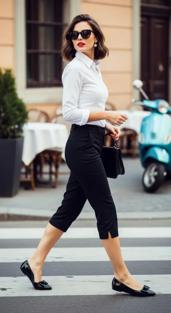black patent bow flats vintage