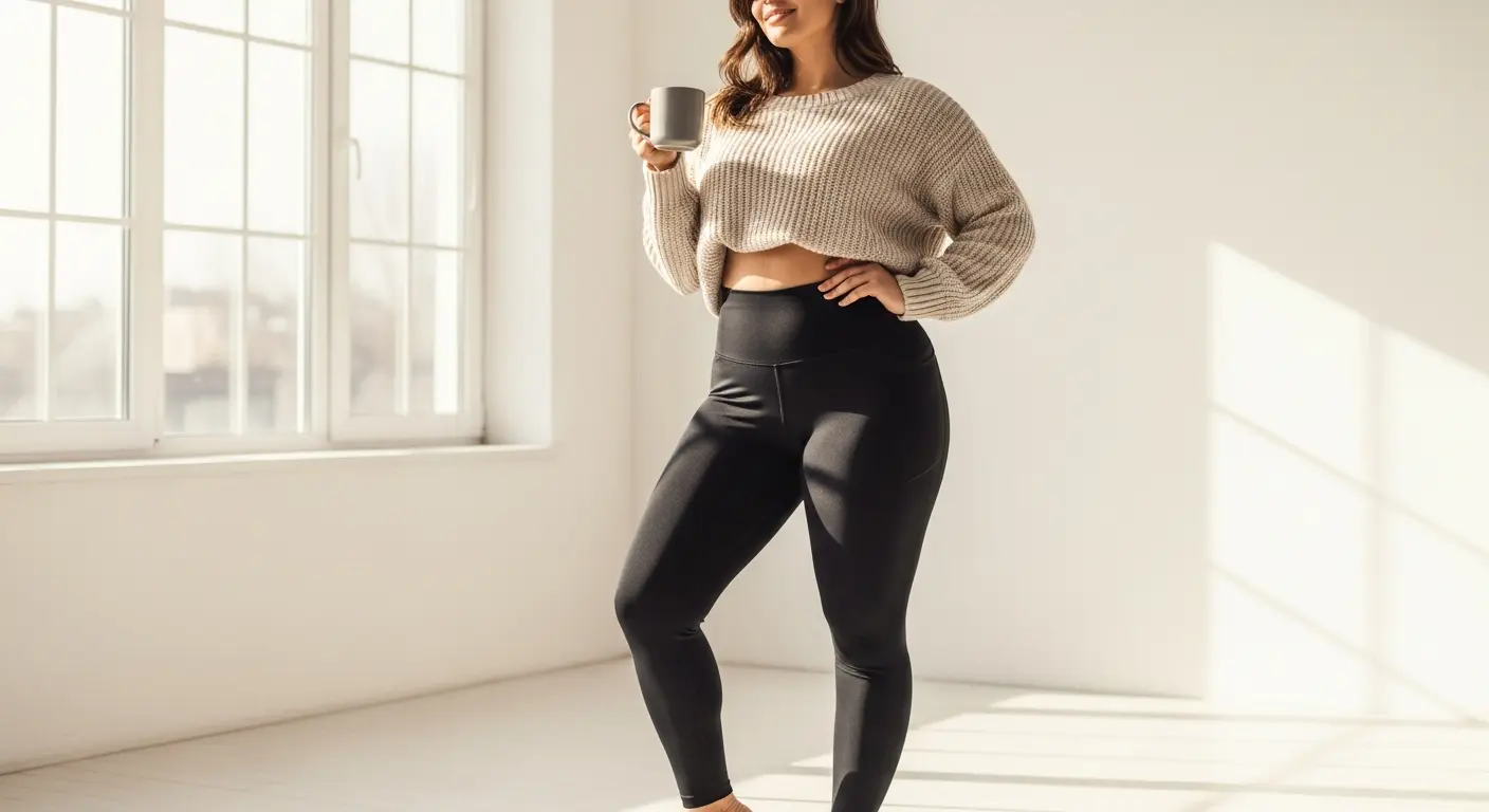 curvy yoga pants outfits