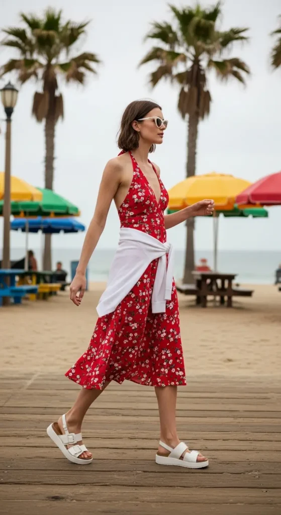 white platform vintage sandals