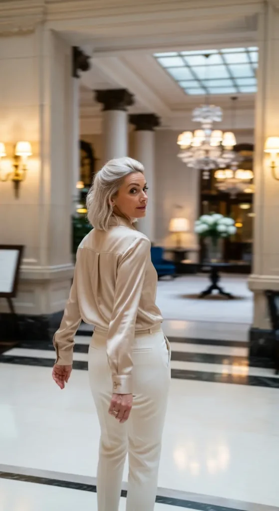 Champagne blonde hair over 50