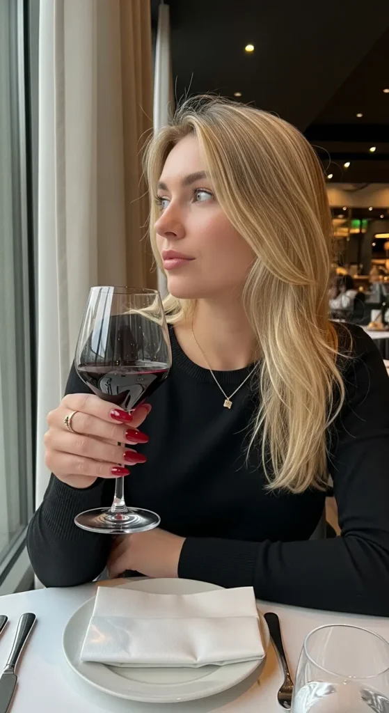 Classic red Valentine nails