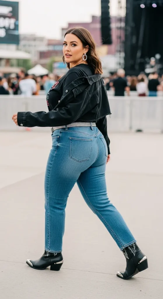 Curvy Nashville rhinestone outfit