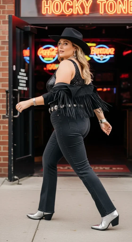 Curvy Nashville sequin outfit