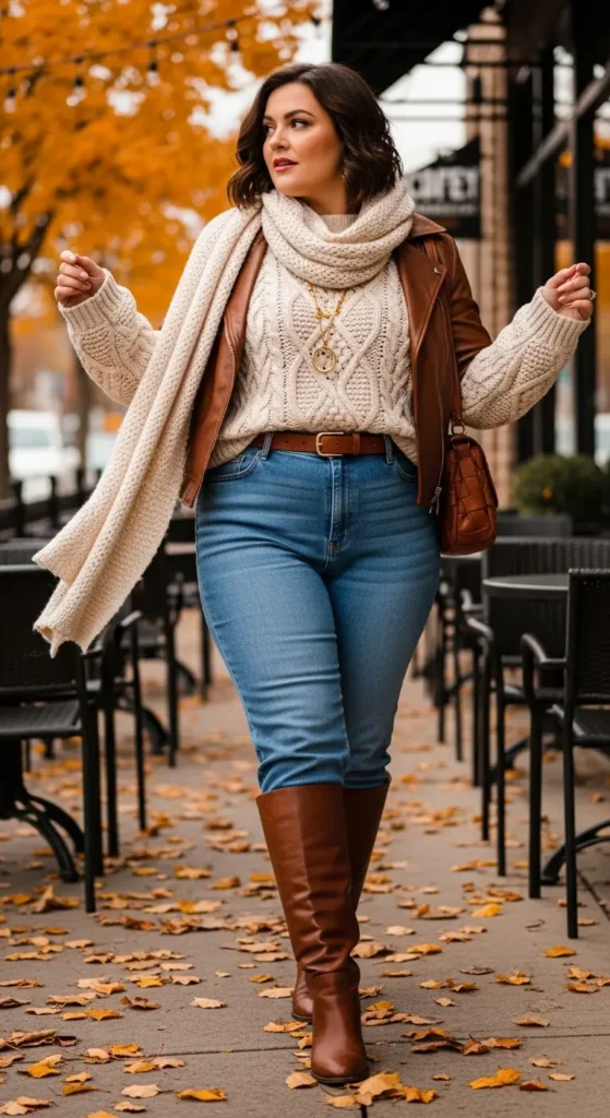 Curvy Nashville sweater outfit