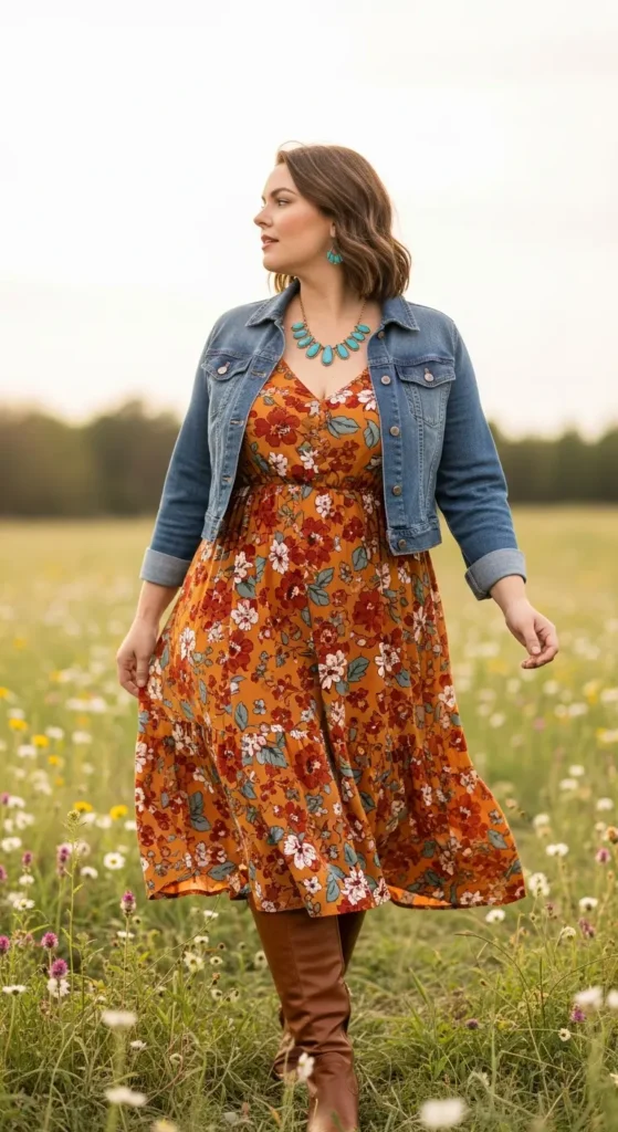 Curvy western sundress outfit