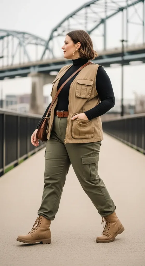 Plus size Nashville utility outfit