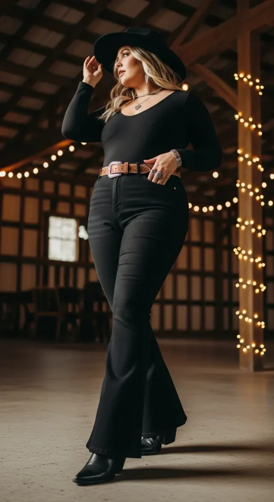 Plus size black country outfit