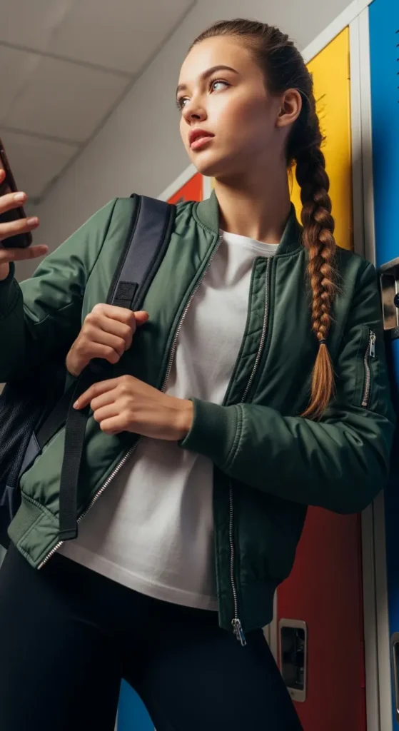 Side braid school hair