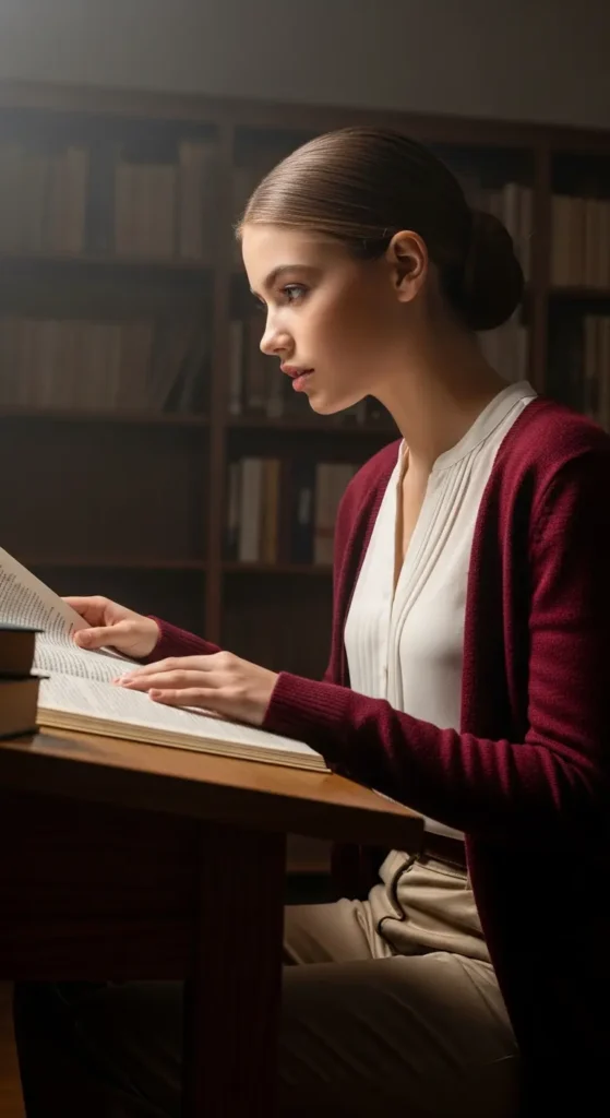 Sleek low bun hairstyle