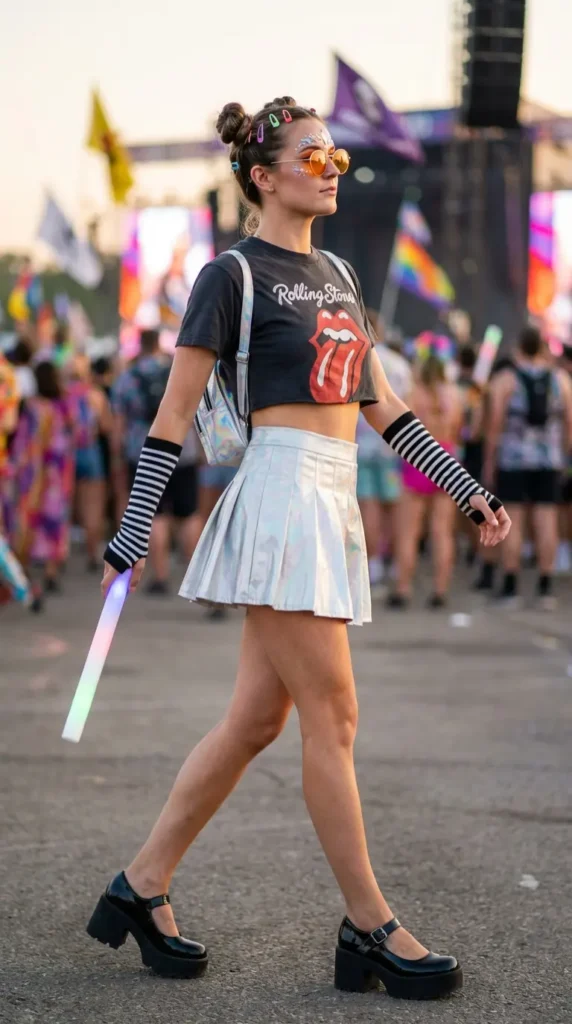 Vintage cyber y2k rave outfit