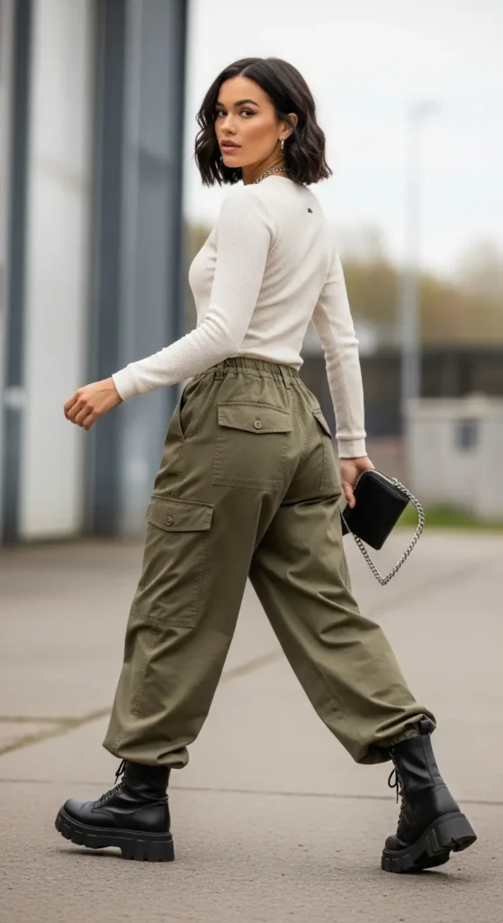 grunge cargo pants outfit