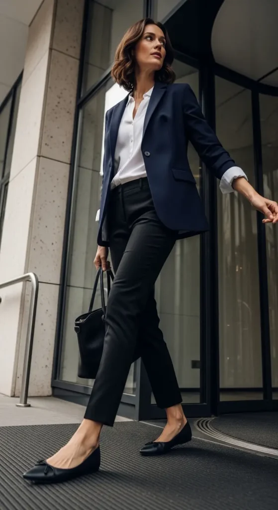 Business casual rainy outfit