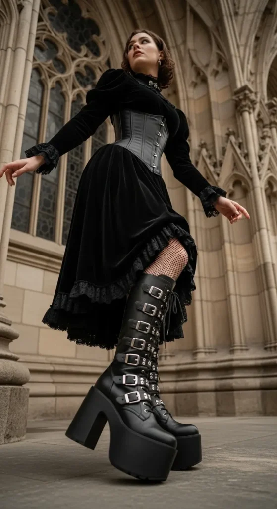 Gothic Victorian platform boots