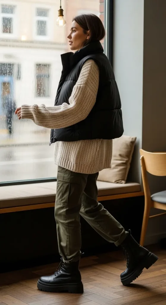 Oversized cozy rain outfit
