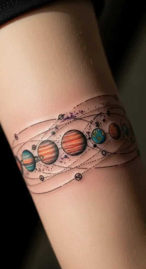 Planetary alignment tattoo ideas