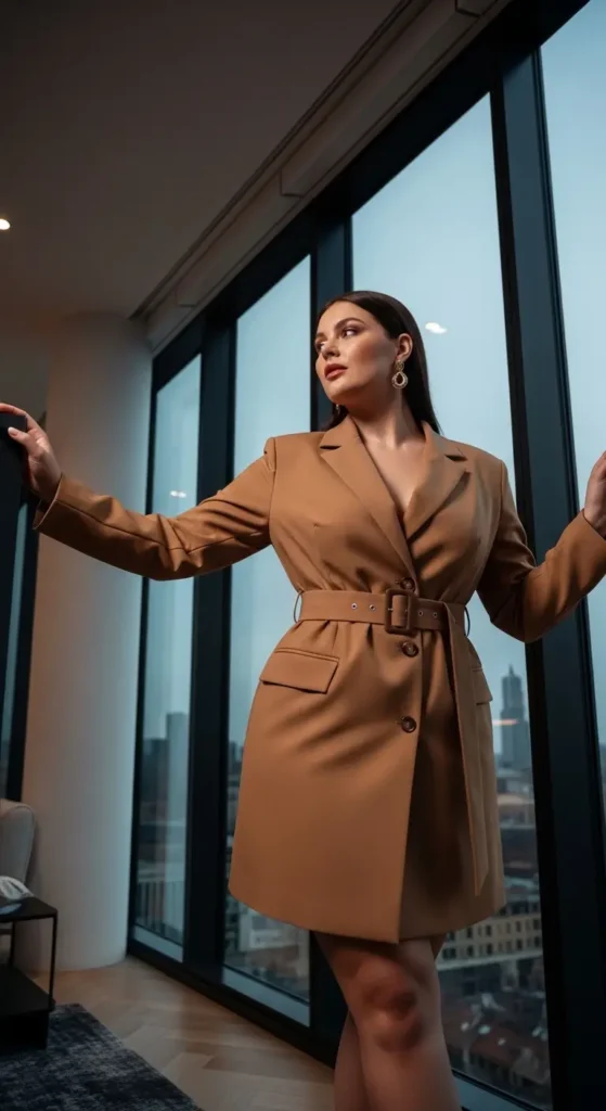 Plus size blazer birthday dress