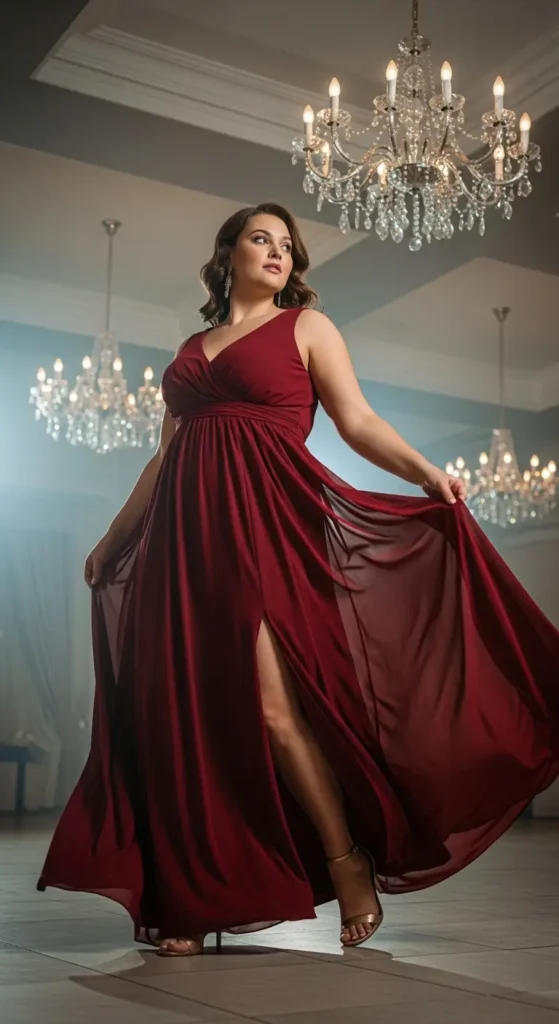 Plus size maxi birthday dress