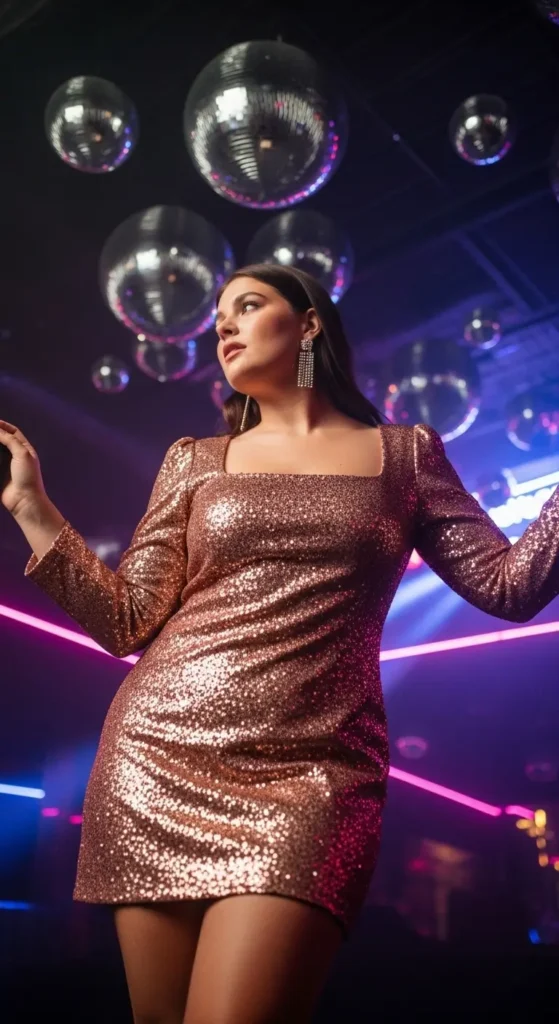 Plus size sparkly birthday dress