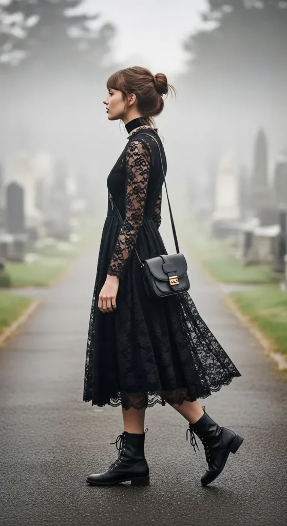 Victorian coquette lace dress