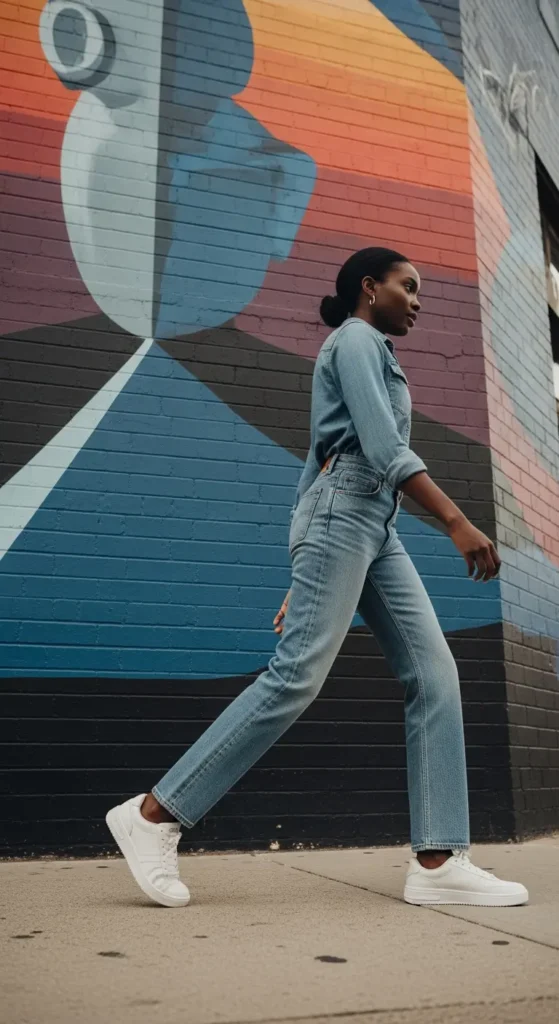 denim on denim Black women spring