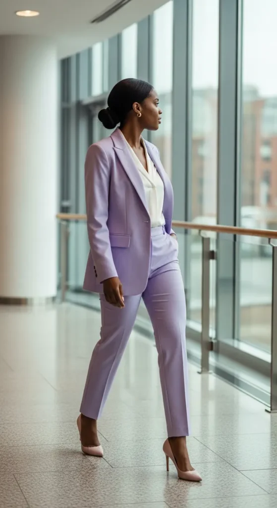 pastel power suit Black women
