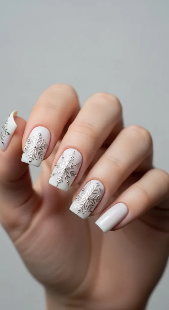snowflake nail designs inspiration
