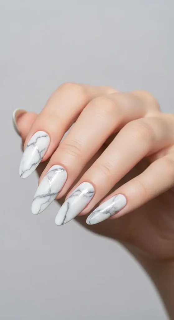 white icy nail designs