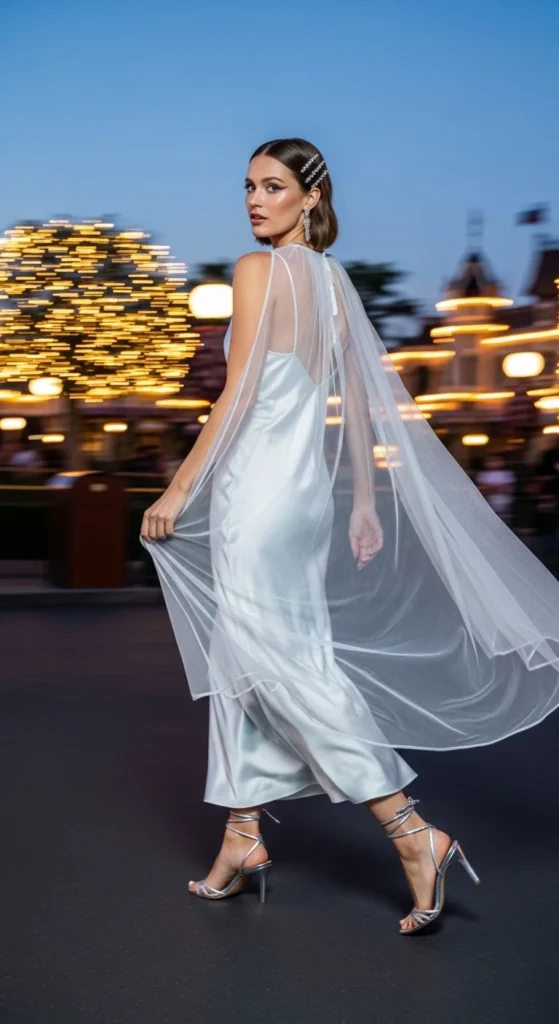 Elsa ice blue Disney satin dress