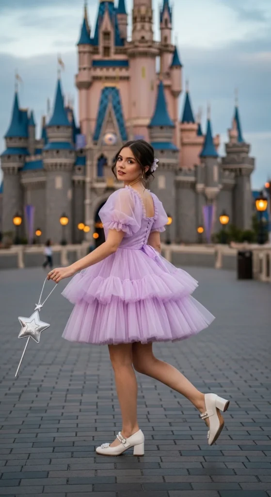 Fairy Godmother lavender Disney puff dress