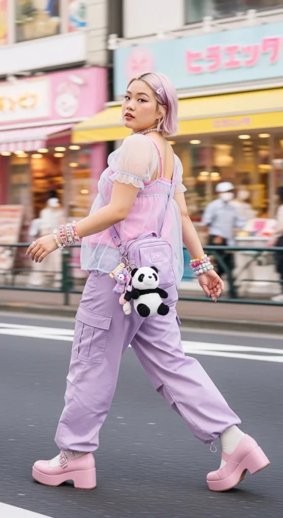 Harajuku Y2K summer outfit Japan